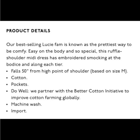 Madewell Lucie Smocked Tiered Midi Dress Medium M - Picture 2 of 6